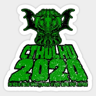 Cthulu 2020 (distressed) Sticker